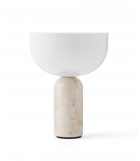 Lampa stołowa Kizu New Works - duża, Kunis Breccia i biały akryl
