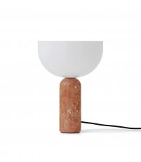 Lampa stołowa Kizu New Works - mała, Breccia Pernice i biały akryl