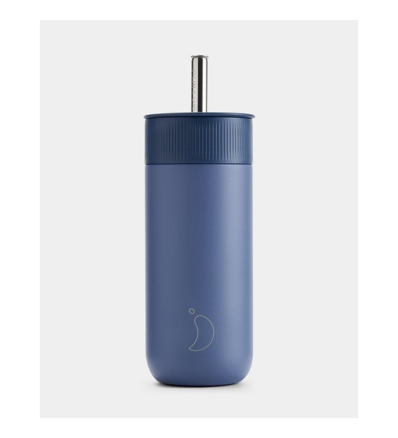Kubek termiczny 2w1 ze słomką Series 2 Chilly's - 500ml, granatowy 