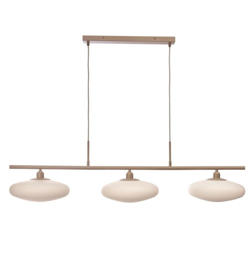 Lampa wisząca liniowa Sapporo It's About Romi - piaskowa / mleczne szkło, rozmiar L