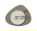 Podkładka pod talerz Curve L Double Nupo Lind DNA - linen/flint grey