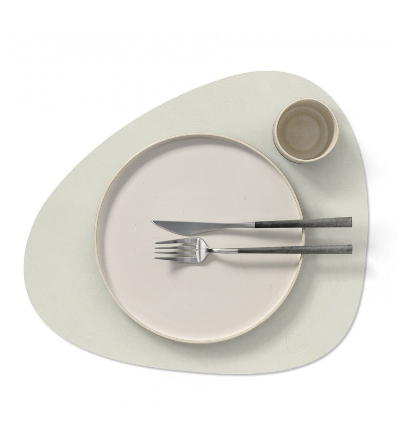 Podkładka pod talerz Curve L Double Nupo Lind DNA - linen/flint grey