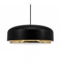 OUTLET Lampa Hazel medium black UMAGE - czarna / złoty dekor