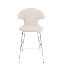 Hoker Bar Stool tapicerowany Time Flies UMAGE - white sands, chromowane nogi