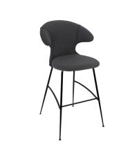 Hoker Bar Stool tapicerowany Time Flies UMAGE - shadow, czarne nogi