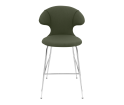 Hoker Bar Stool tapicerowany Time Flies UMAGE - racing green, chromowane nogi