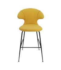 Hoker Bar Stool tapicerowany Time Flies UMAGE - curry sun, czarne nogi