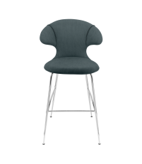 Hoker Bar Stool tapicerowany Time Flies UMAGE - quantom blue, chromowane nogi