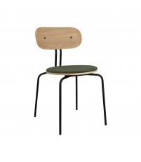 Krzesło tapicerowane Curious oak UMAGE - racing green, czarne nogi