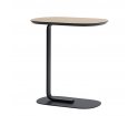 Stolik Relate MUUTO - 73,5 cm, czarny/blat fornir dębowy