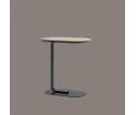 Stolik Relate MUUTO - 73,5 cm, czarny/blat fornir dębowy