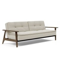 Sofa rozkładana Dublexo Frej Smoked Oak Innovation Living - tkanina 527 Mixed Dance Natural