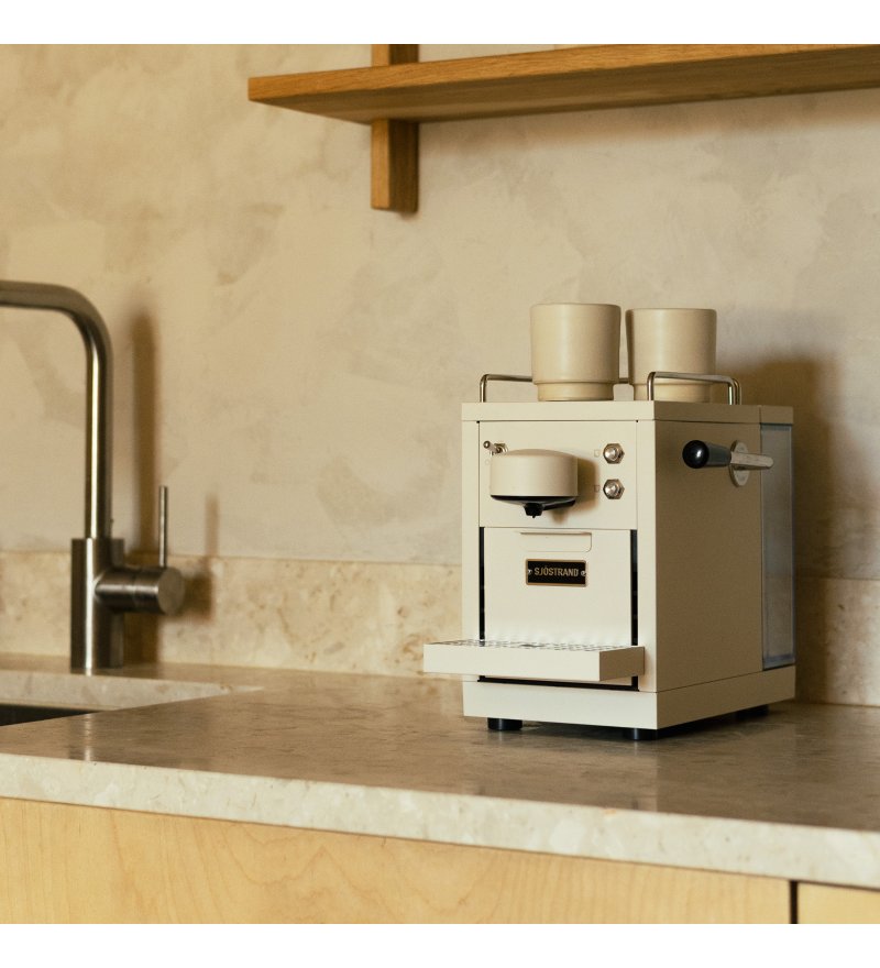 Ekspres do kawy na kaspułki The Original Sjöstrand – beżowy mat