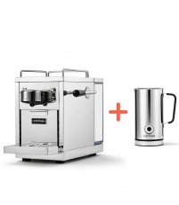 Zestaw: Ekspres kapsułkowy The Original Sj&ouml;strand+ spieniacz do mleka Milk Frother Sj&ouml;strand &ndash; stal nierdzewna