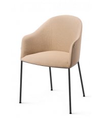 Krzesło z podłokietnikami POP FAMEG - r&oacute;żne gr. tkanin / metalowa podstawa