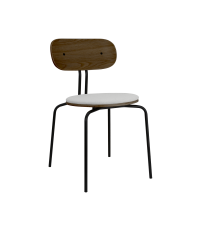 Krzesło tapicerowane Curious smoked oak UMAGE - sterling, przydymiony dąb, czarne nogi