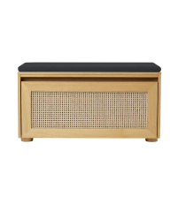 Ławka ze schowkiem Hideaway UMAGE - naturalny dąb / plecionka wiedeńska / shadow