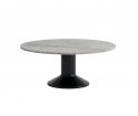 Stolik kawowy Midst MUUTO - Ø90 cm, szary marmur/ czarna podstawa