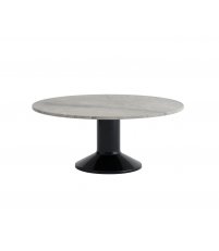 Stolik kawowy Midst MUUTO - &Oslash;90 cm, szary marmur/ czarna podstawa