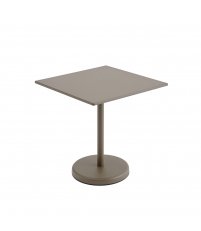 Stolik kawiarniany LINEAR STEEL CAF&Eacute; TABLE 70 x 70 cm MUUTO - wys. 73 cm, taupe/metal, na zewnątrz