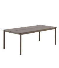 St&oacute;ł ogrodowy LINEAR STEEL 220 x 90 cm MUUTO - taupe/metal