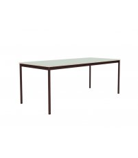 St&oacute;ł BASE TABLE 190 x 85 cm MUUTO - jasnozielony laminat/sklejka, brązowoczerwone nogi