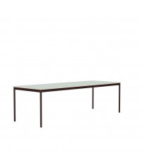 St&oacute;ł BASE TABLE 250 x 90 cm MUUTO - jasnozielony laminat/sklejka, brązowoczerwone nogi