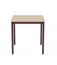 St&oacute;ł BASE TABLE 70 x 70 cm MUUTO - lakierowany dębowy fornir/sklejka, brązowoczerwone nogi