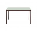 Stół BASE TABLE 128 x 128 cm MUUTO - jasnozielony laminat/sklejka, brązowoczerwone nogi