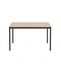 St&oacute;ł BASE TABLE 128 x 128 cm MUUTO - lakierowany dębowy fornir/sklejka, brązowoczerwone nogi