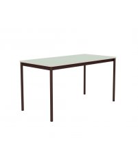 St&oacute;ł BASE TABLE 140 x 70 cm MUUTO - jasnozielony laminat/sklejka, brązowoczerwone nogi