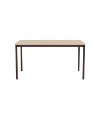 Stół BASE TABLE 140 x 70 cm MUUTO - lakierowany dębowy fornir/sklejka, brązowoczerwone nogi