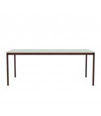 St&oacute;ł BASE TABLE 190 x 80 cm MUUTO - jasnozielony laminat/sklejka, brązowoczerwone nogi
