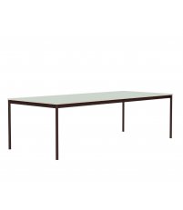 St&oacute;ł BASE TABLE 250 x 110 cm MUUTO - jasnozielony laminat/sklejka, brązowoczerwone nogi