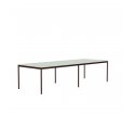 Stół BASE TABLE 300 x 110 cm MUUTO - jasnozielony laminat/sklejka, brązowoczerwone nogi