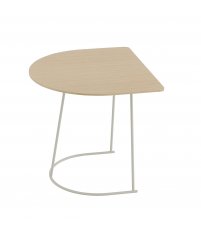 Stolik kawowy Airy Muuto - poł&oacute;wka, lakierowany dębowy fornir/ złamana biel