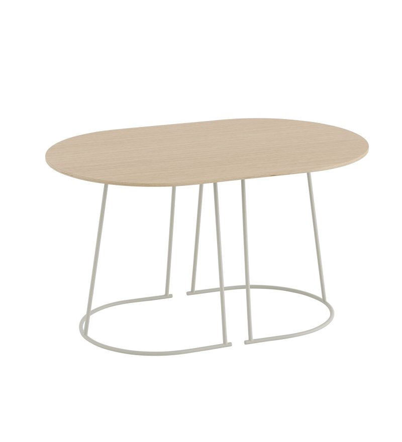 Stolik kawowy Airy Muuto - mały, lakierowany dębowy fornir/ złamana biel