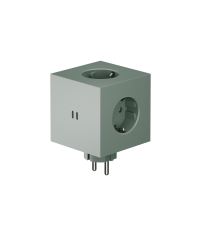 Rozgałęziacz ścienny 3 gniazda + 2x USB-C 30W Square 2 Avolt - kolor zielony (oak green)