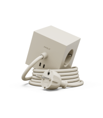 Przedłużacz biurkowy magnetyczny 3 gniazda + 2× USB-C 30W Square 1 Avolt - kable 1,8 m, kolor beżowy (nomad sand)