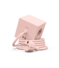 Przedłużacz biurkowy magnetyczny 3 gniazda + 2× USB-C 30W Square 1 Avolt - kabel 1,8m, kolor różowy (new pink)