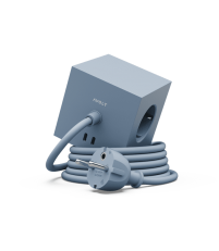 Przedłużacz biurkowy magnetyczny 3 gniazda + 2× USB-C 30W Square 1 Avolt - kabel 1,8m, kolor niebieski (shark blue)