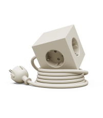 Listwa zasilająca/przedłużacz, magnetyczny uchwyt 3 gniazda + 2×USB-C 30W Square 1 Avolt - kabel 3m, kolor beżowy(nomad sand)