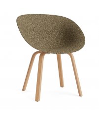 Krzesło z podłokietnikami MAT ARMCHAIR Normann Copenhagen - trawa morska, bukowa podstawa