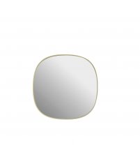 Lustro FRAMED Muuto - 40 x 40 cm, jasnoż&oacute;łte + przezroczyste szkło