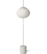 Lampa podłogowa Acorn Bolia - szara z tkaniną ivory