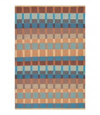 Dywan wełniany ORION beige Finarte 170 x 240 cm - brązowo - beżowo - turkusowy