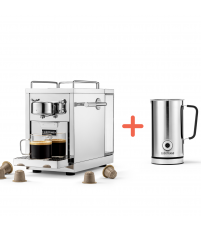 Zestaw: Ekspres kapsułkowy The Original Sj&ouml;strand + spieniacz do mleka Milk Frother Sj&ouml;strand &ndash; stal nierdzewna