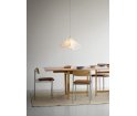 Wisząca lampa Sinuate MOEBE - biała / mosiężna, medium