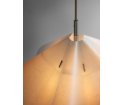 Wisząca lampa Sinuate MOEBE - biała / mosiężna, medium