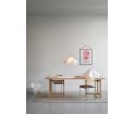 Wisząca lampa Sinuate MOEBE - biała / mosiężna, medium